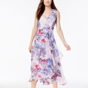 Calvin Klein Floral High Low Dress - Multicolor